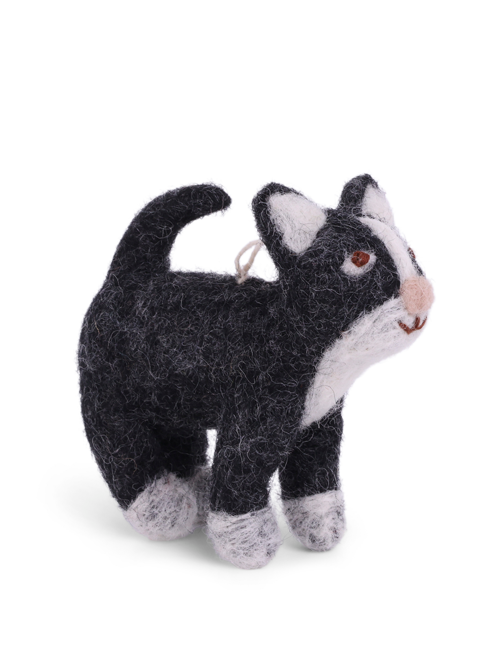 Gry and Sif Cat Felt Ornament - Dark Grey
