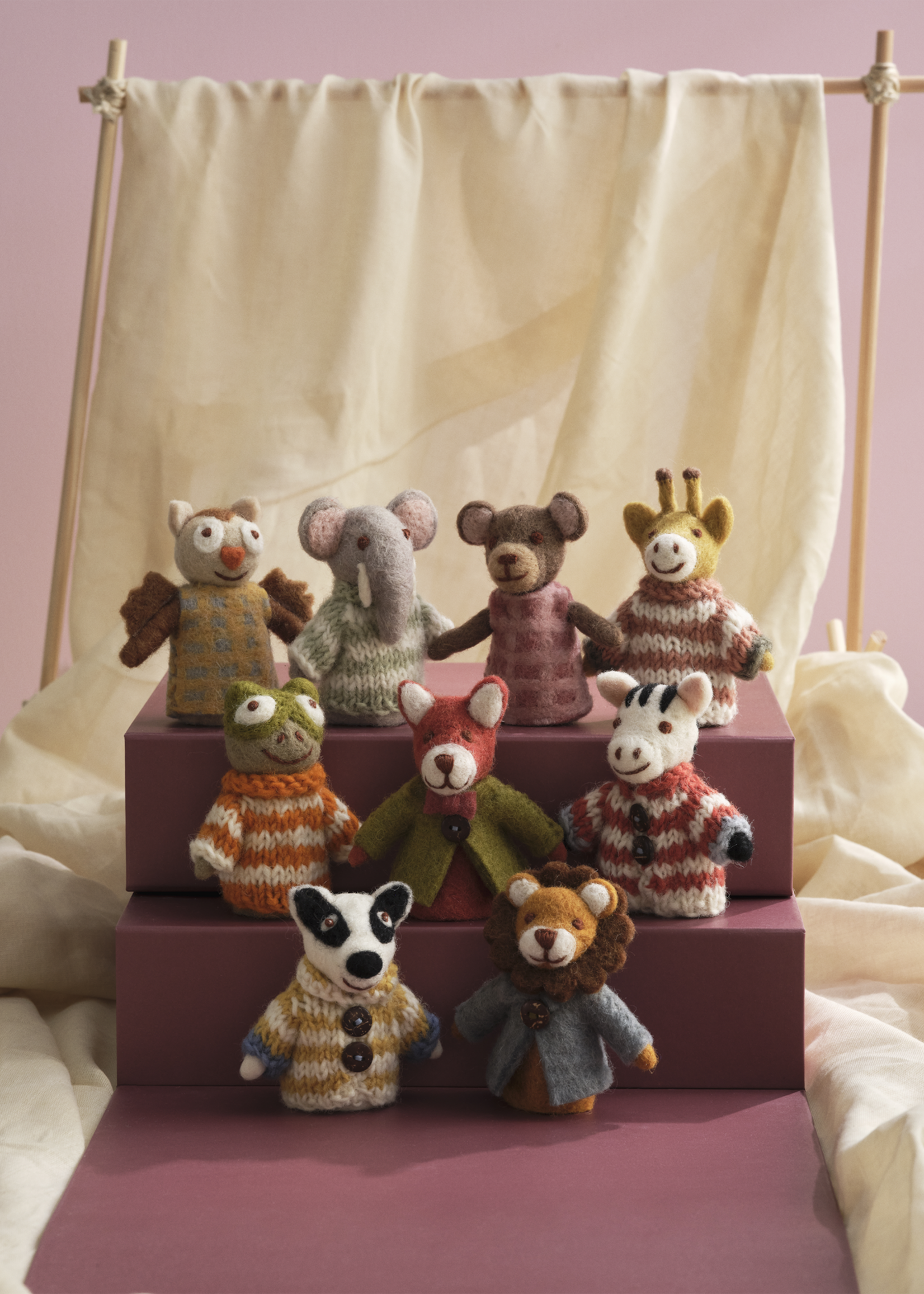 Gry and Sif Felt Finger Puppet