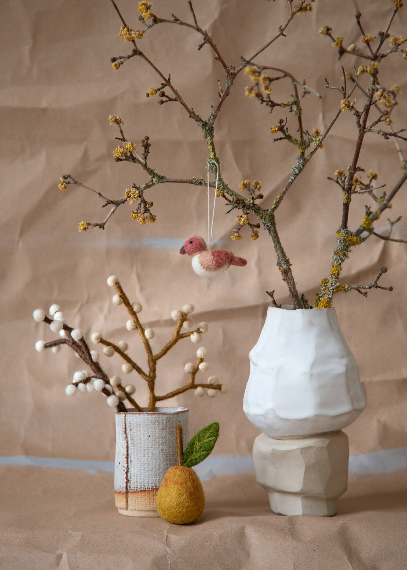 Gry and Sif Fruit Felt Ornament - Pear