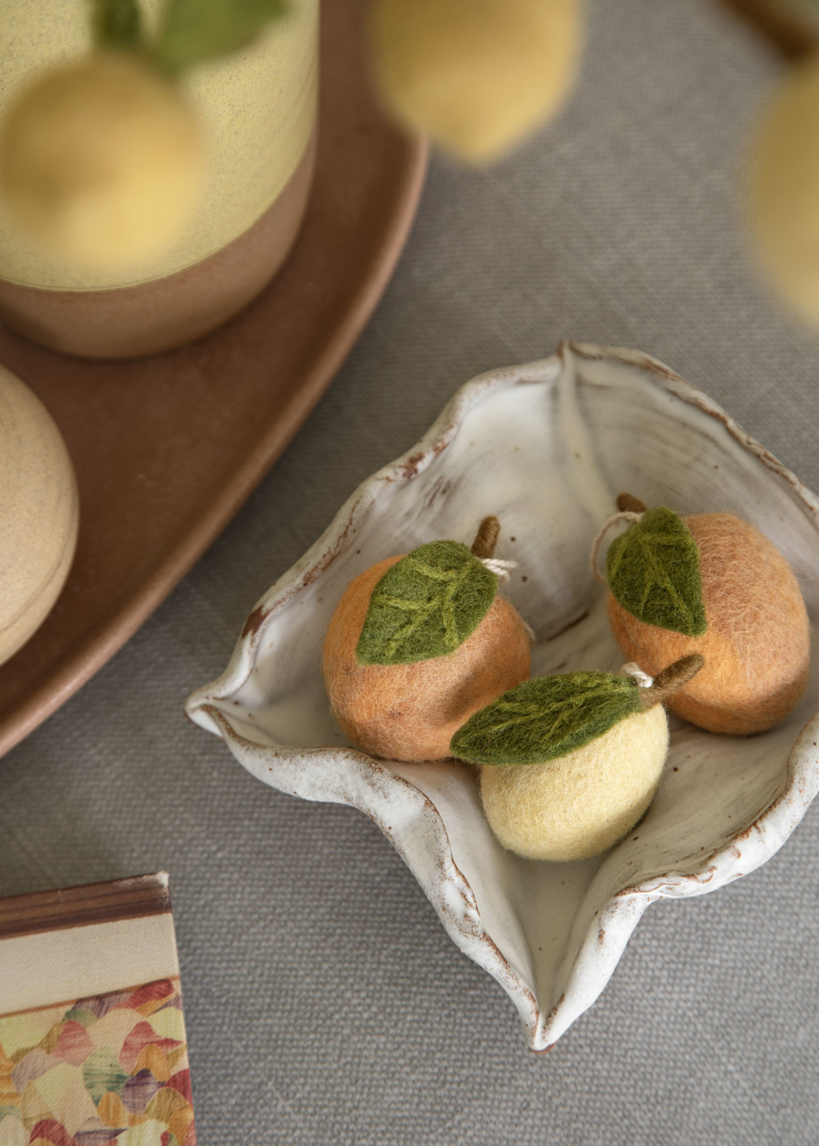 Gry and Sif Fruit Felt Ornament - Lemon