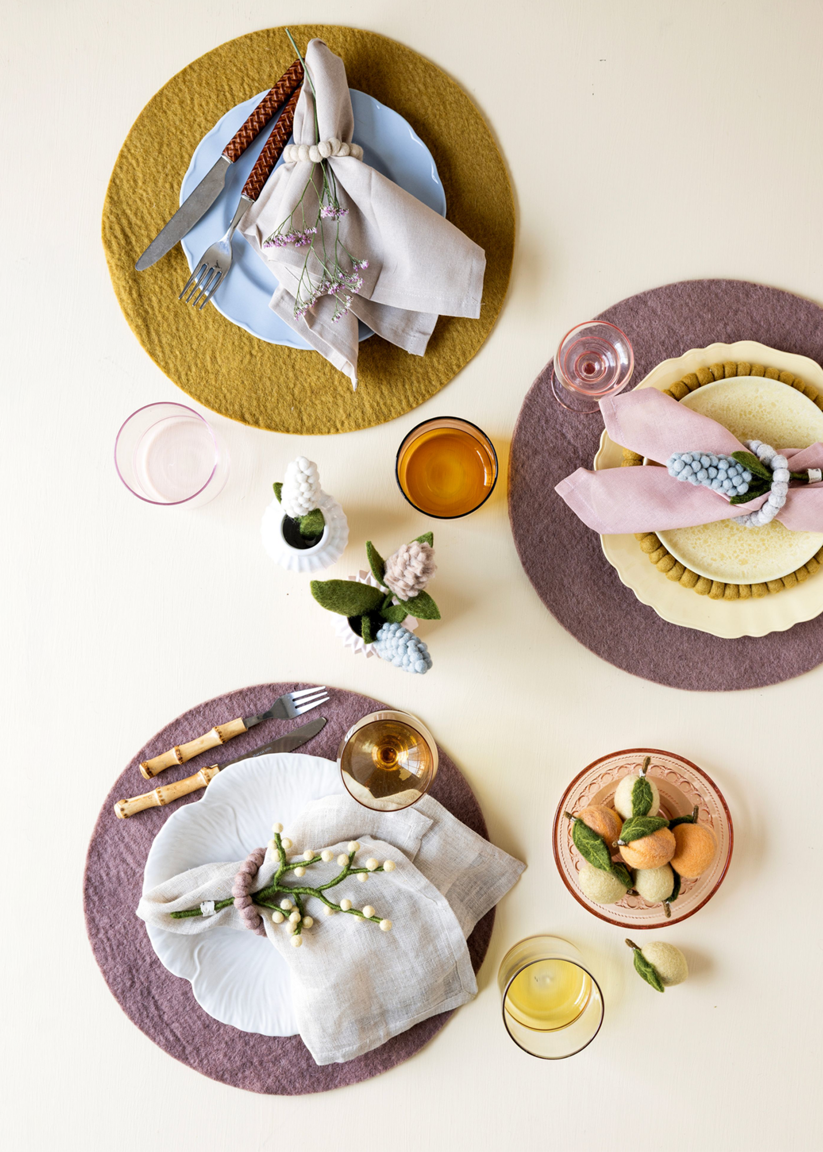 Gry and Sif Fruit Felt Ornament - Lemon