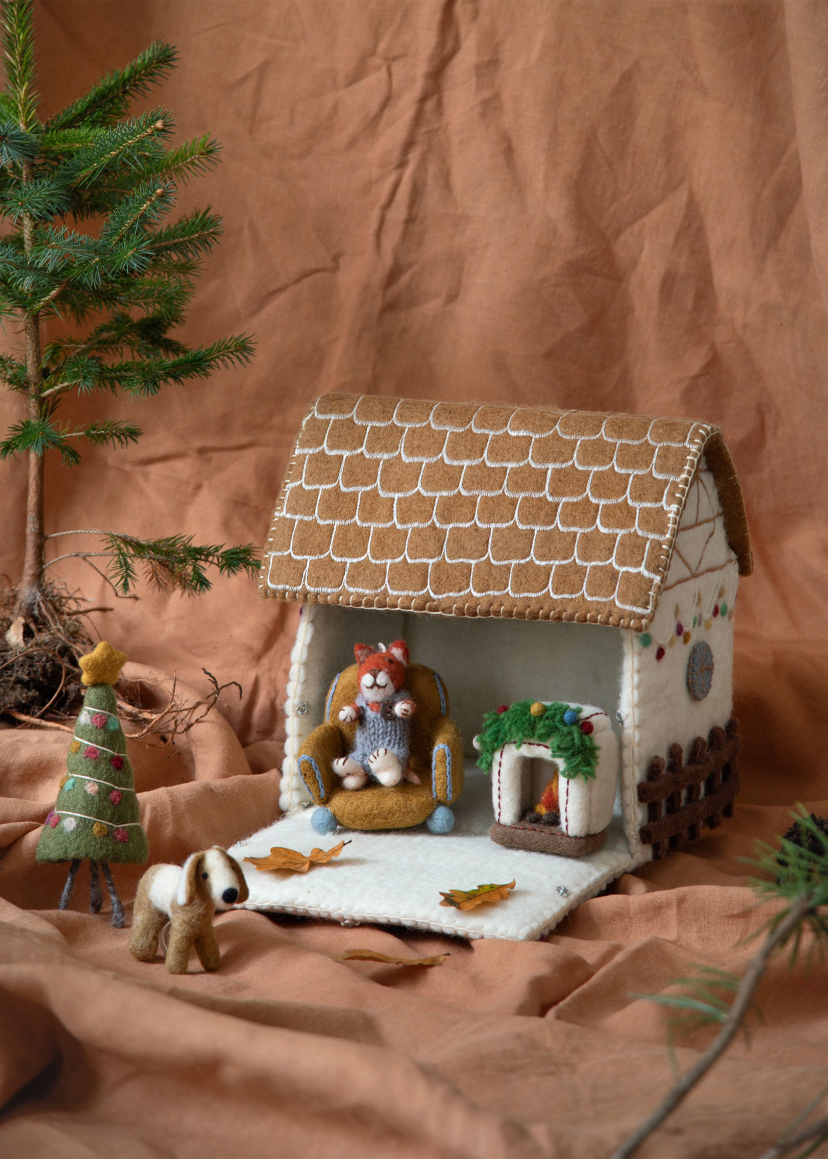 Gry and Sif Dog Felt Ornament - Spaniel