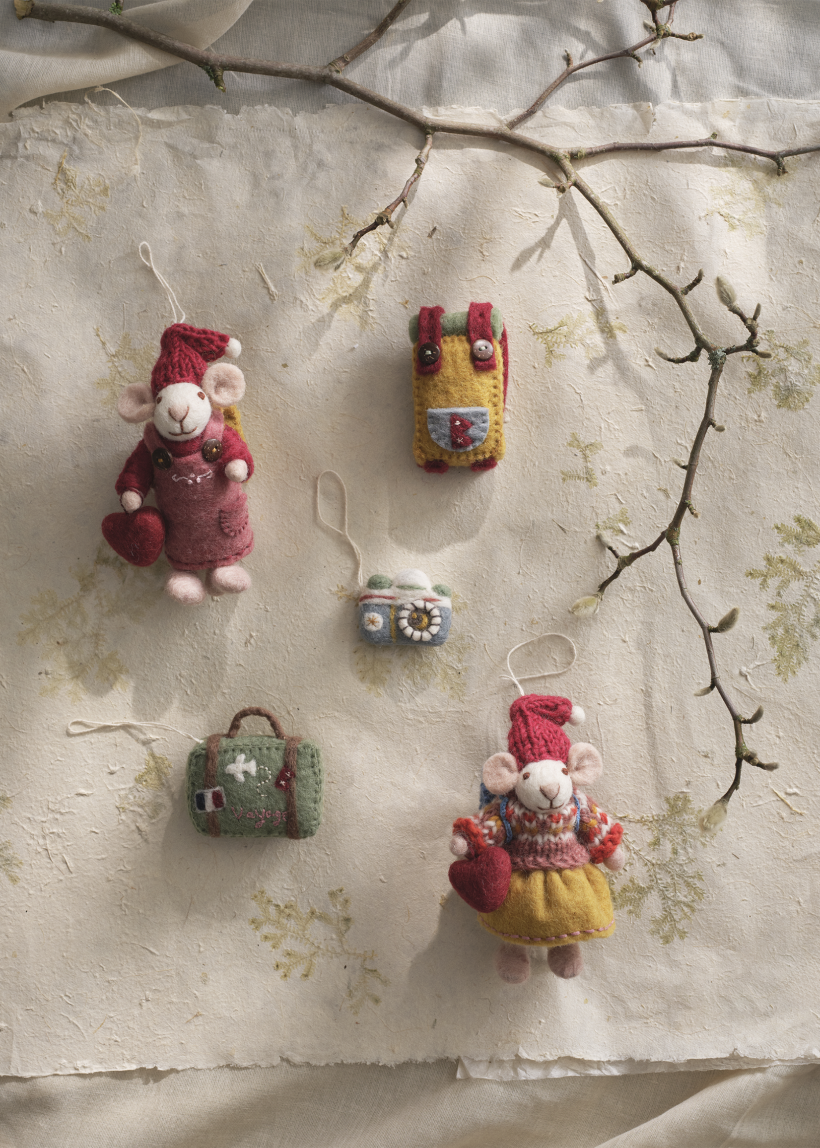 Gry and Sif Felt Ornament -  Camera