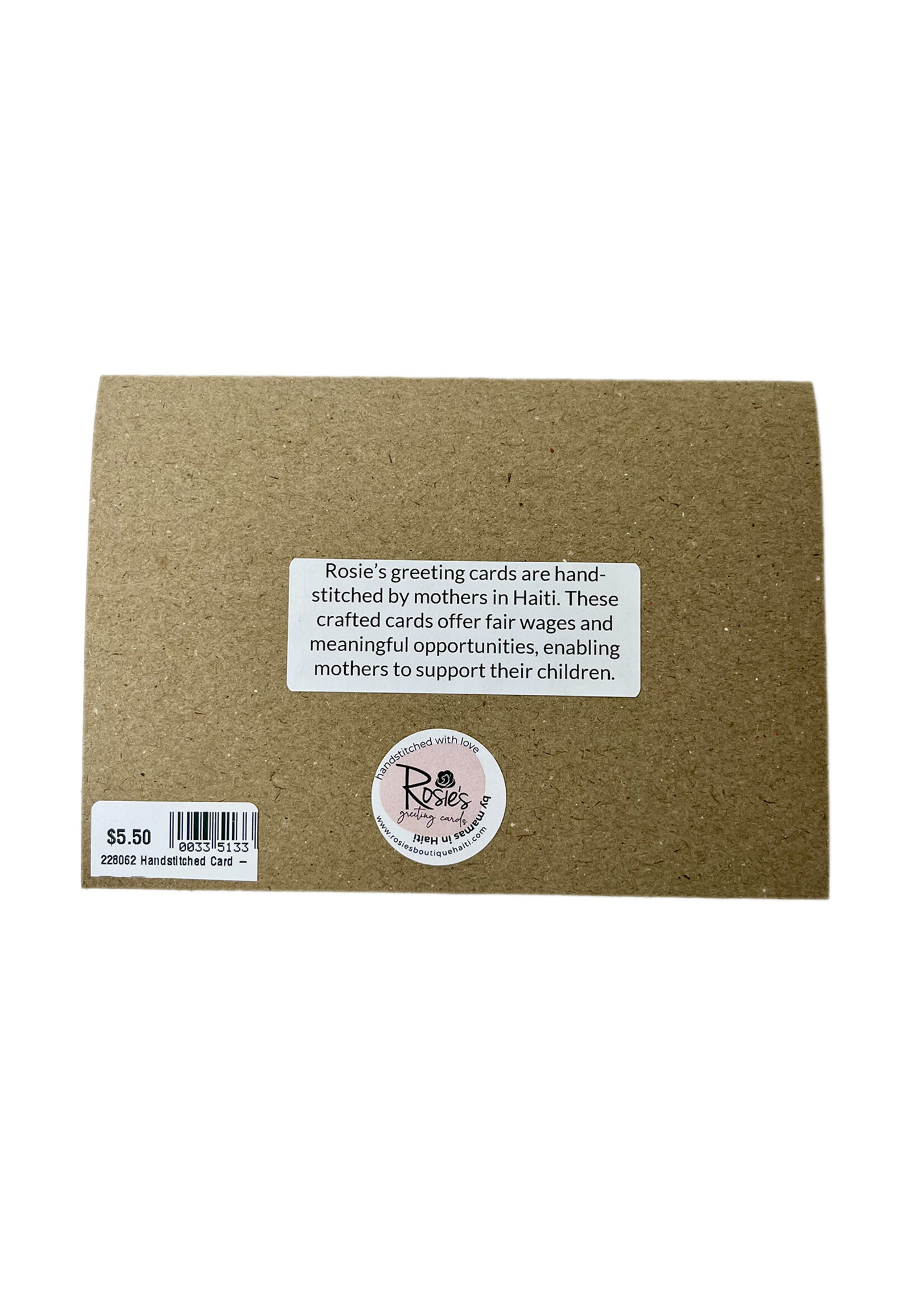 Rosie's Boutique Haiti Fruity Greetings Handstitched Card