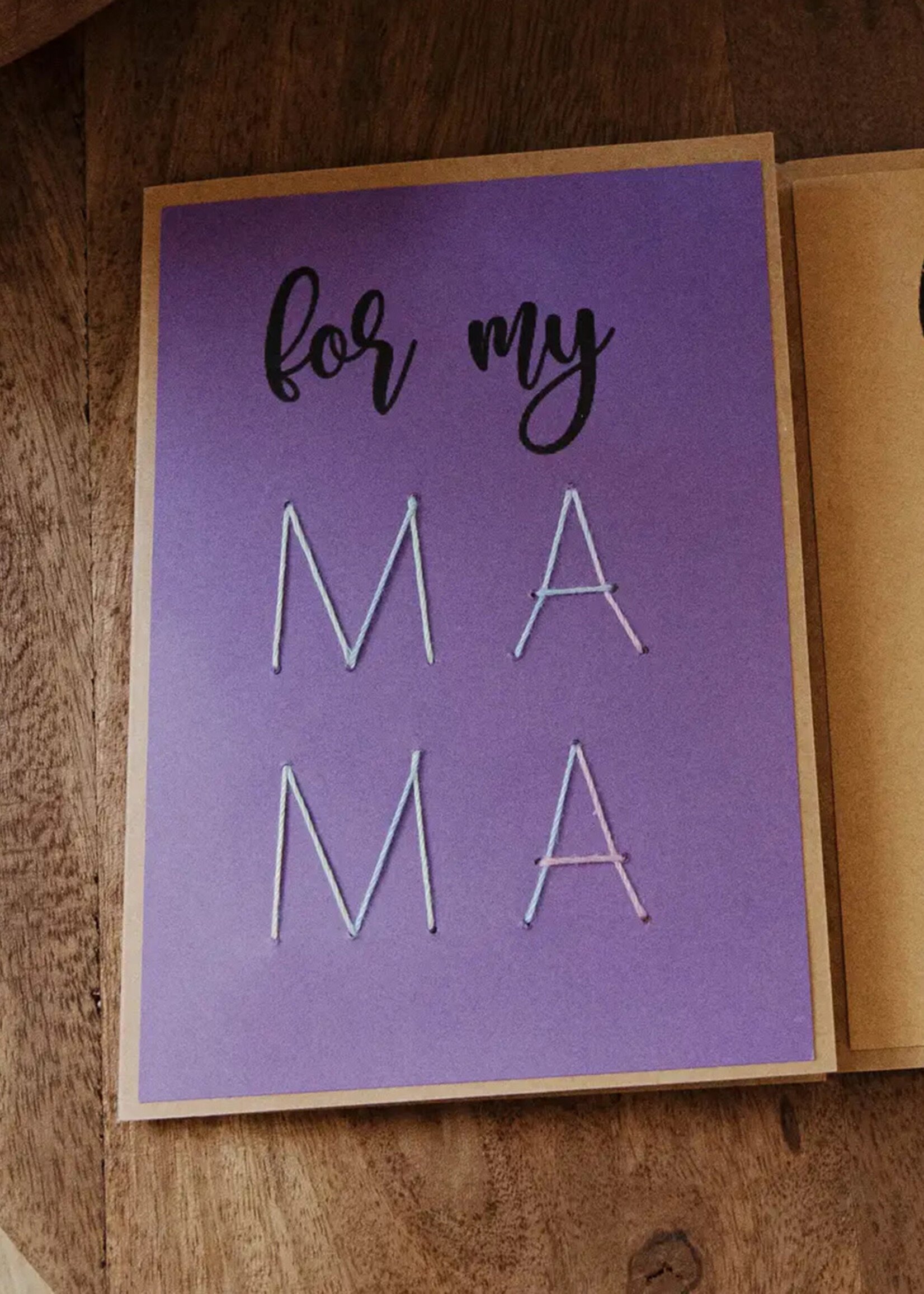 Rosie's Boutique Haiti For My Mama Handstitched Card