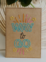 Rosie's Boutique Haiti Way To Go Handstitched Card