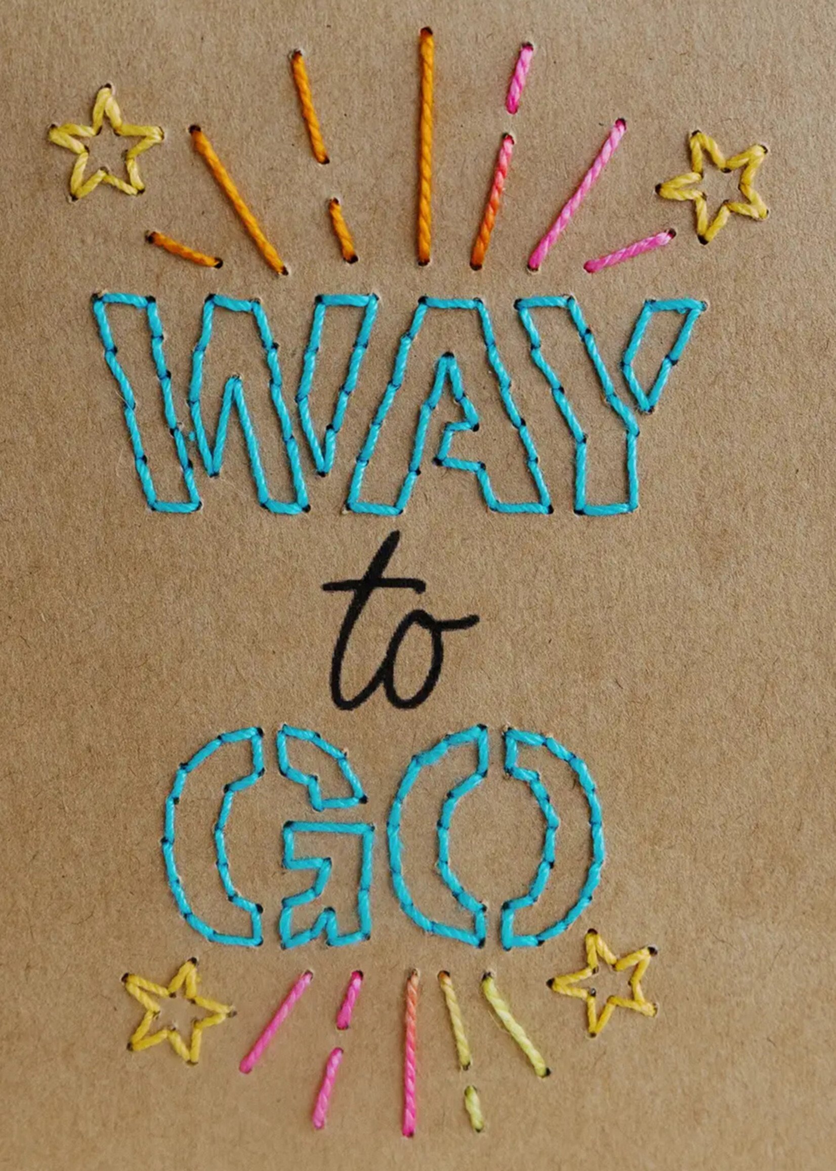 Rosie's Boutique Haiti Way To Go Handstitched Card