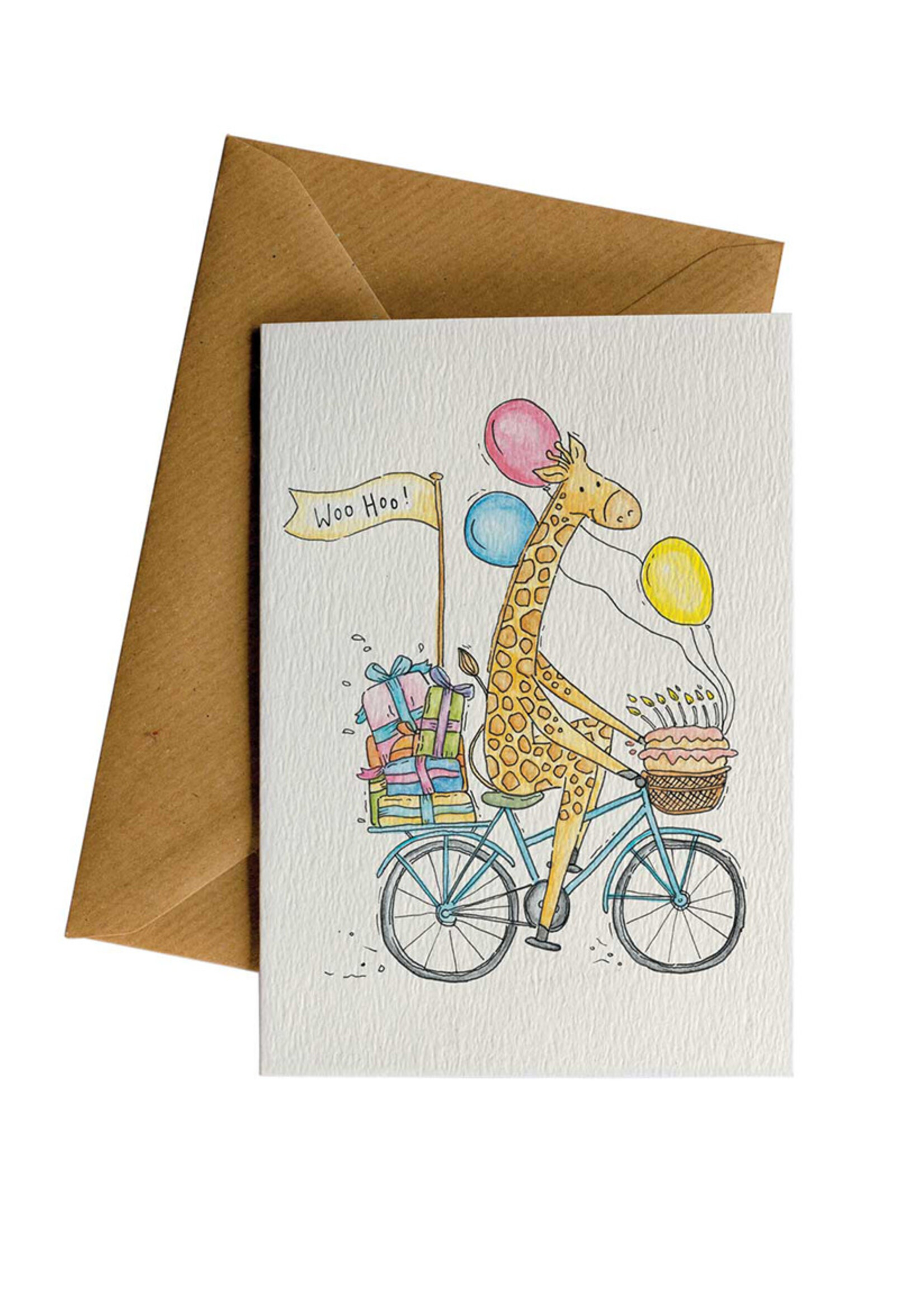 Little Difference Giraffe Party Bike Card