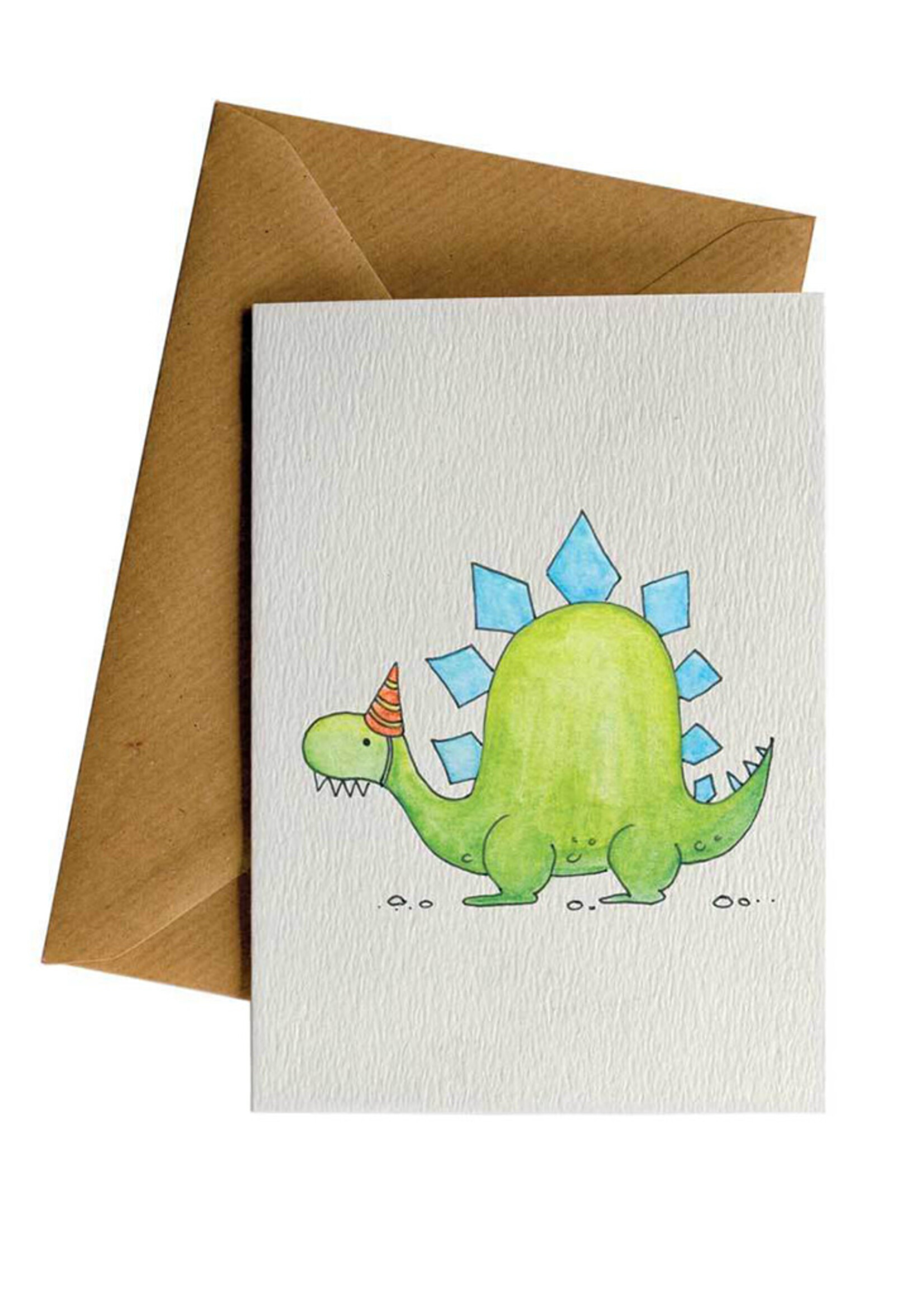Little Difference Stegosaurus Party Hat Card