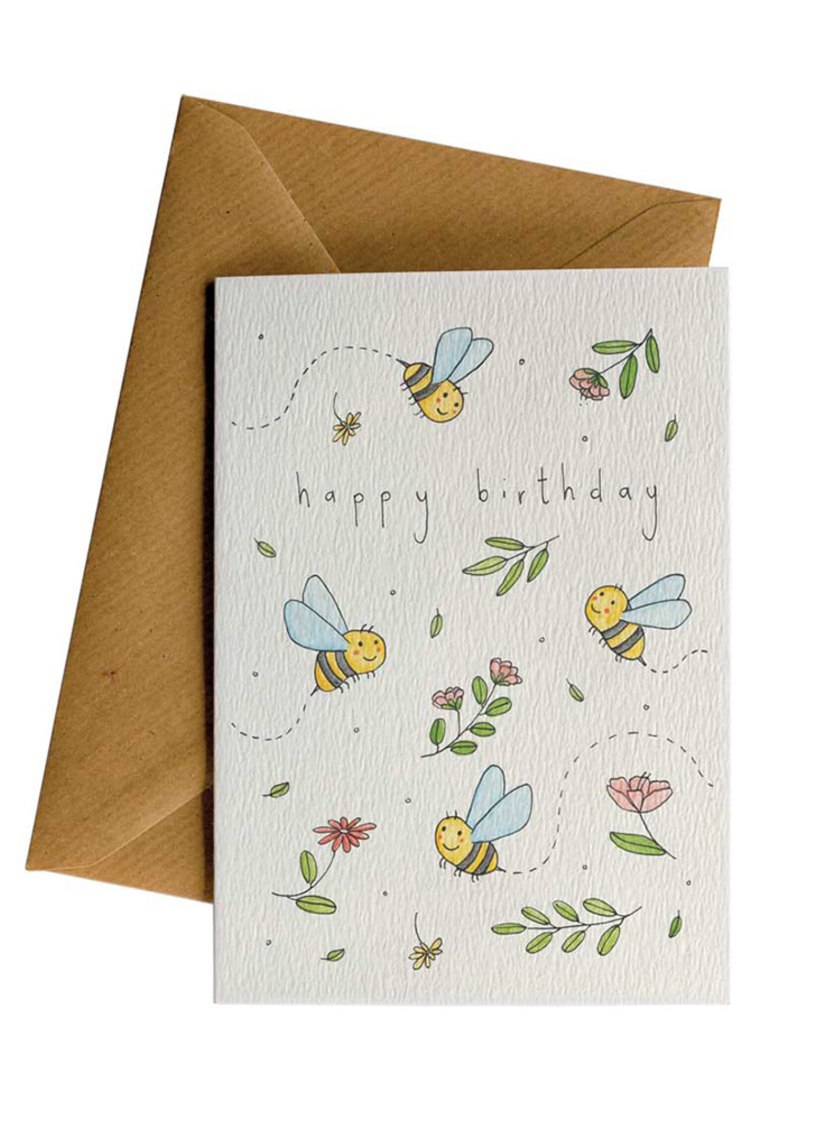 Little Difference Happy Birthday Bees Card