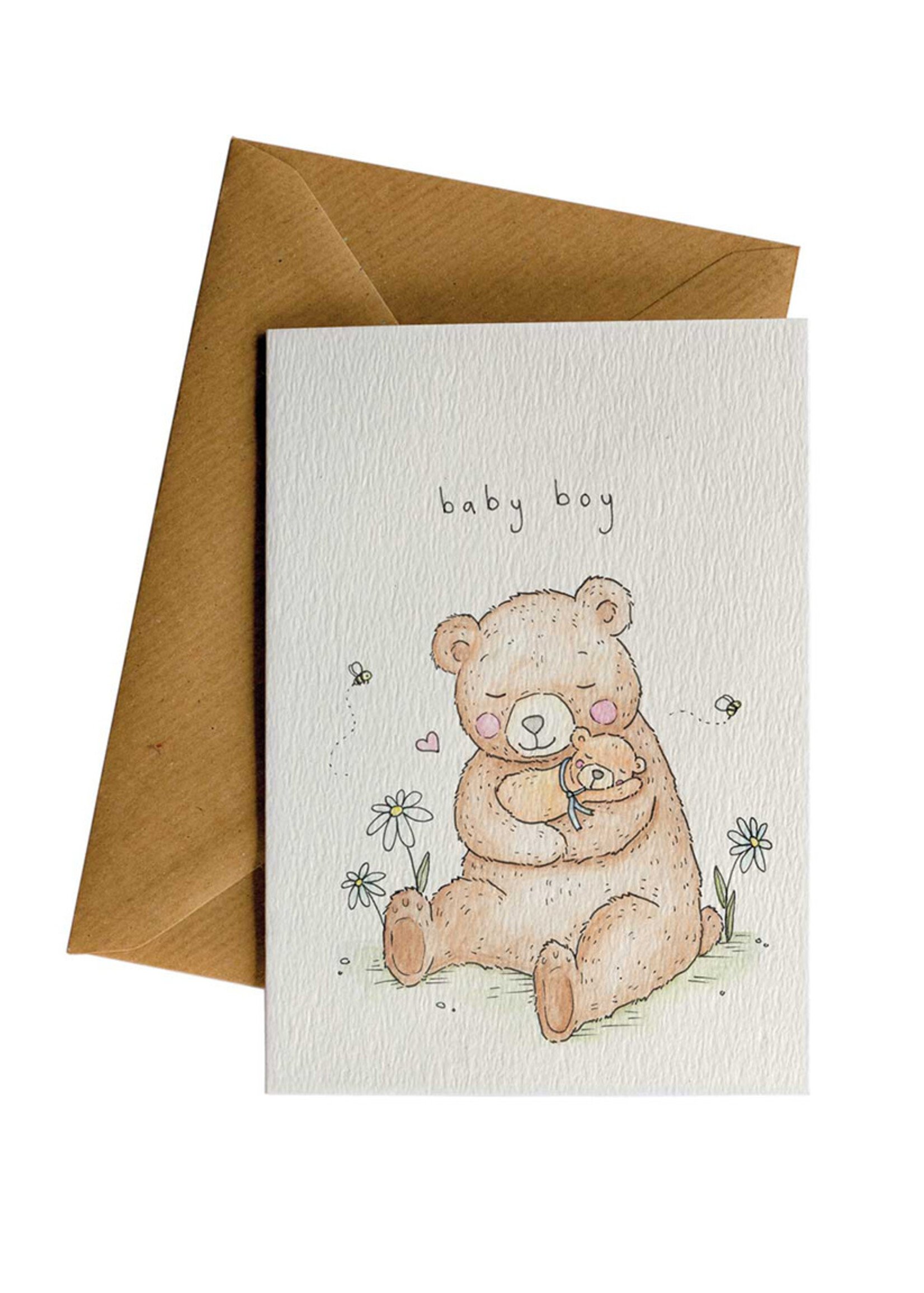 Little Difference Baby Boy Bear Card