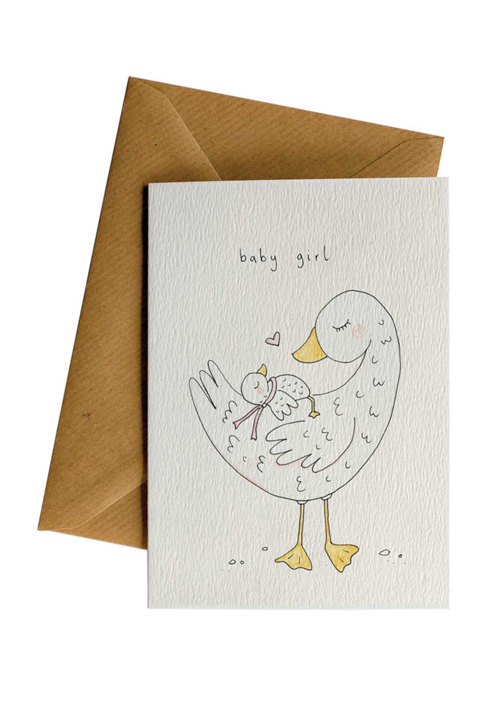 Little Difference Baby Girl Duckling Card