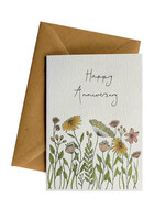 Little Difference Happy Anniversary Flowers Card