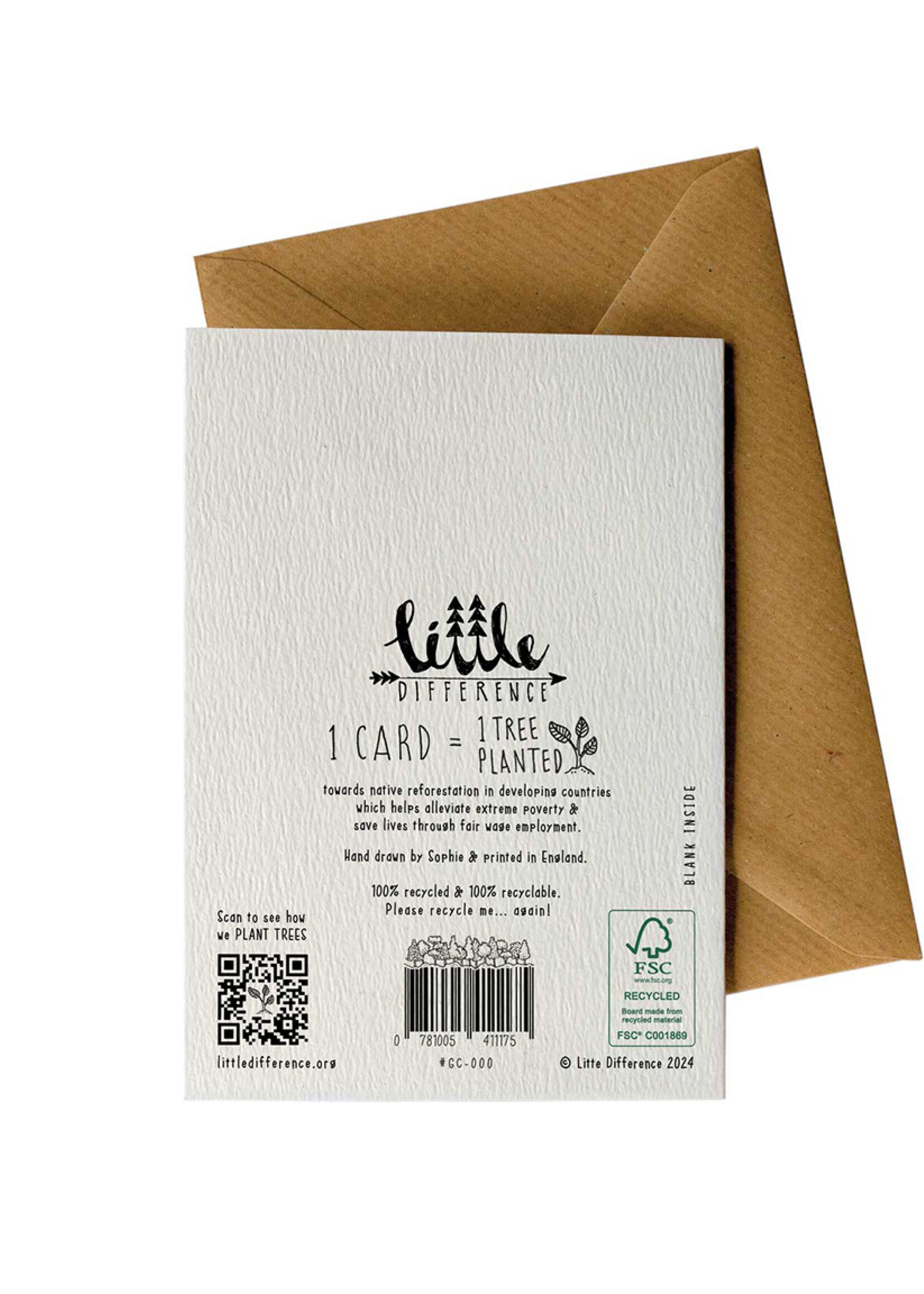 Little Difference Think of You Flowers Card