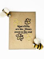 Rosie's Boutique Haiti Kind Words Bee Handstitched Card