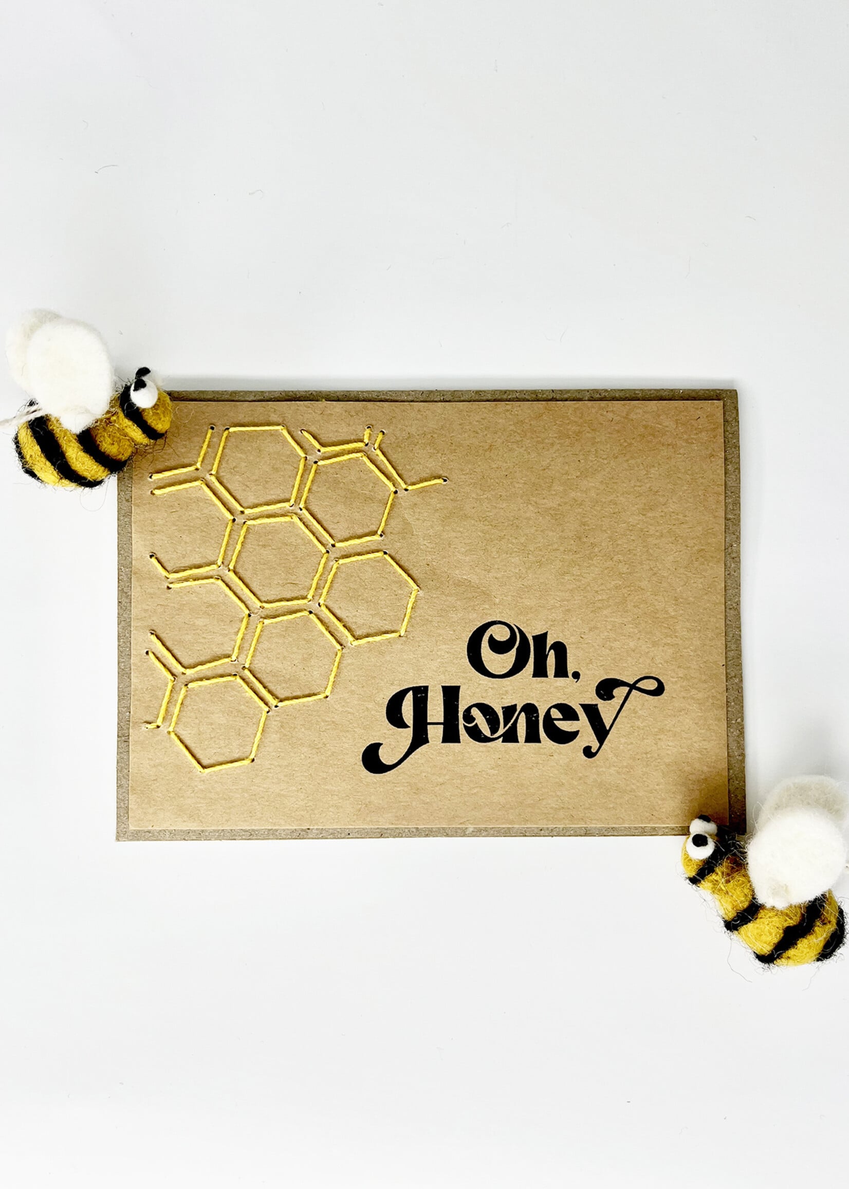 Rosie's Boutique Haiti Oh, Honey Bee Handstitched Card