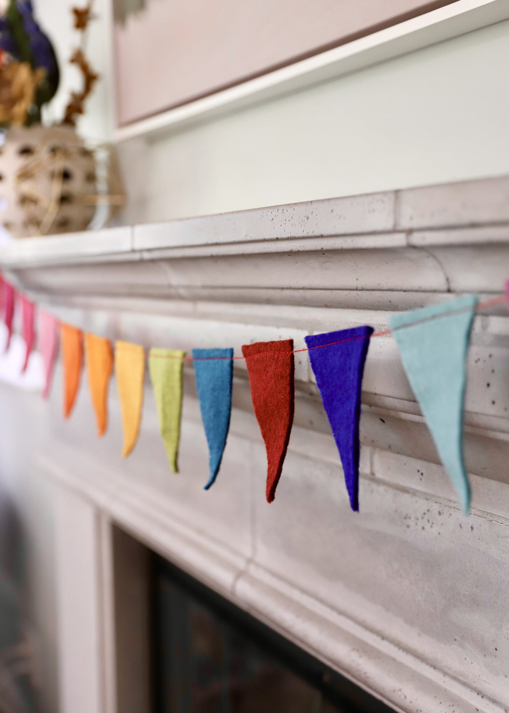 The Winding Road Rainbow Flags Felt Garland