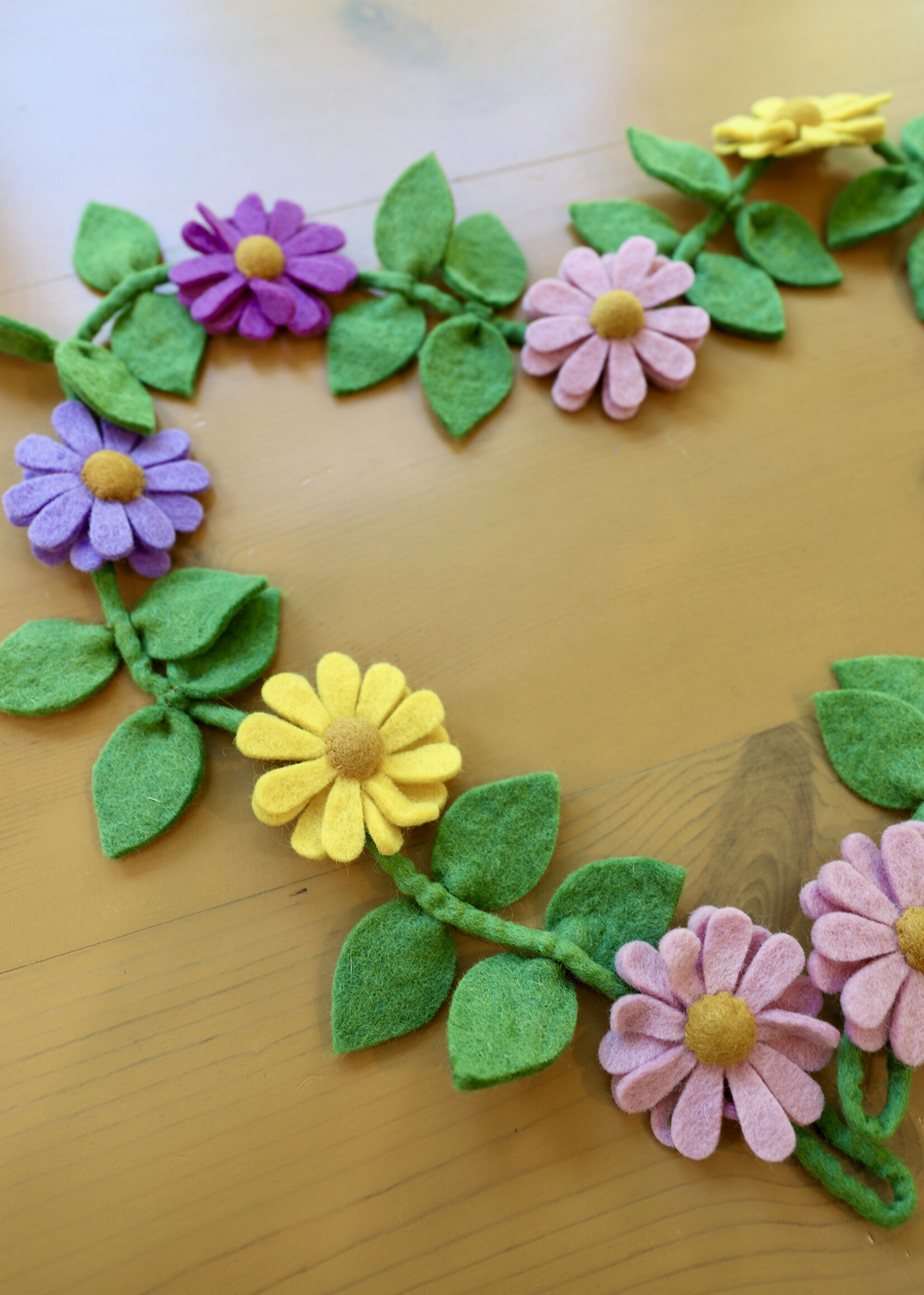 The Winding Road Purple, Pink and Yellow Felt Garland
