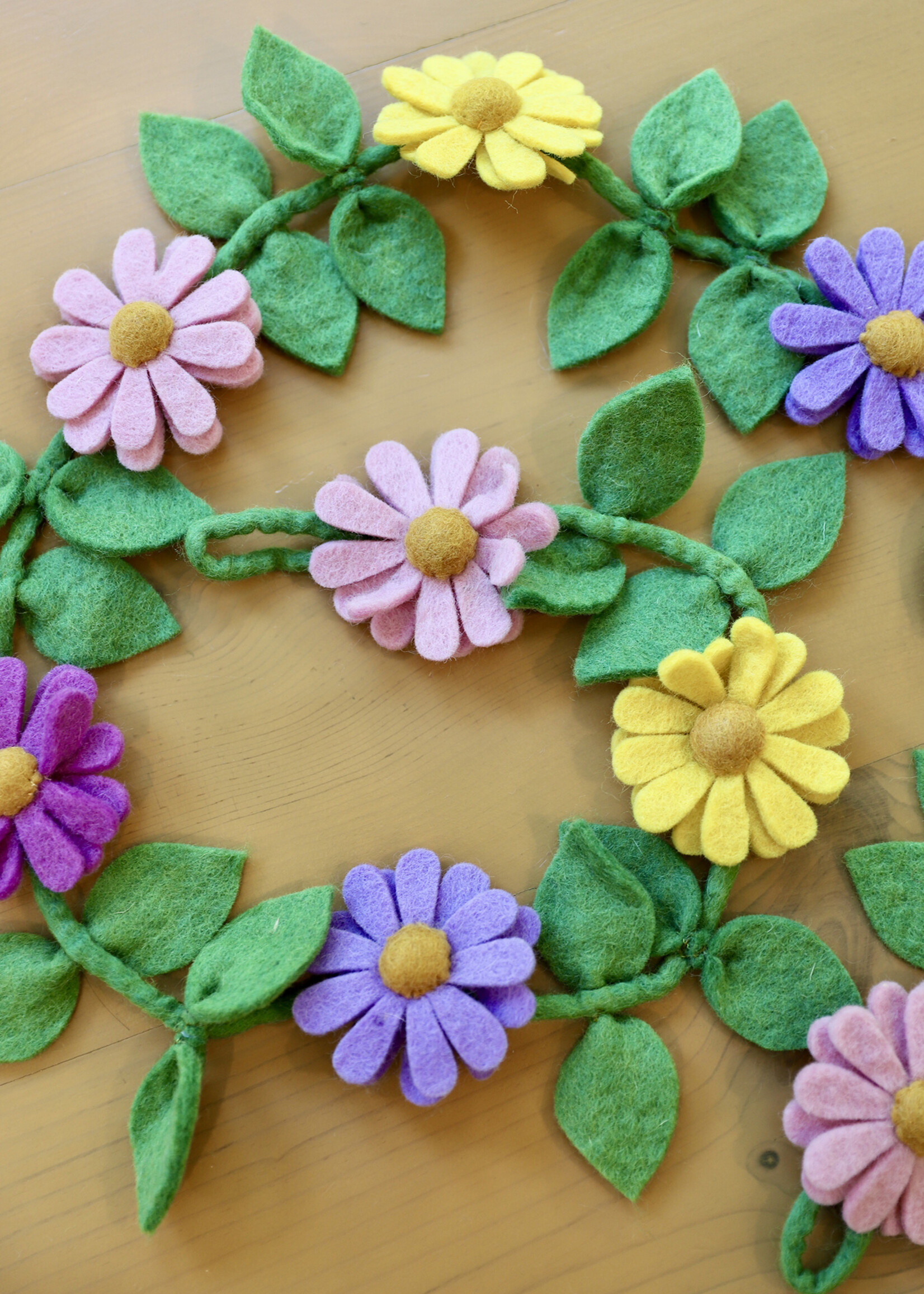 The Winding Road Purple, Pink and Yellow Felt Garland