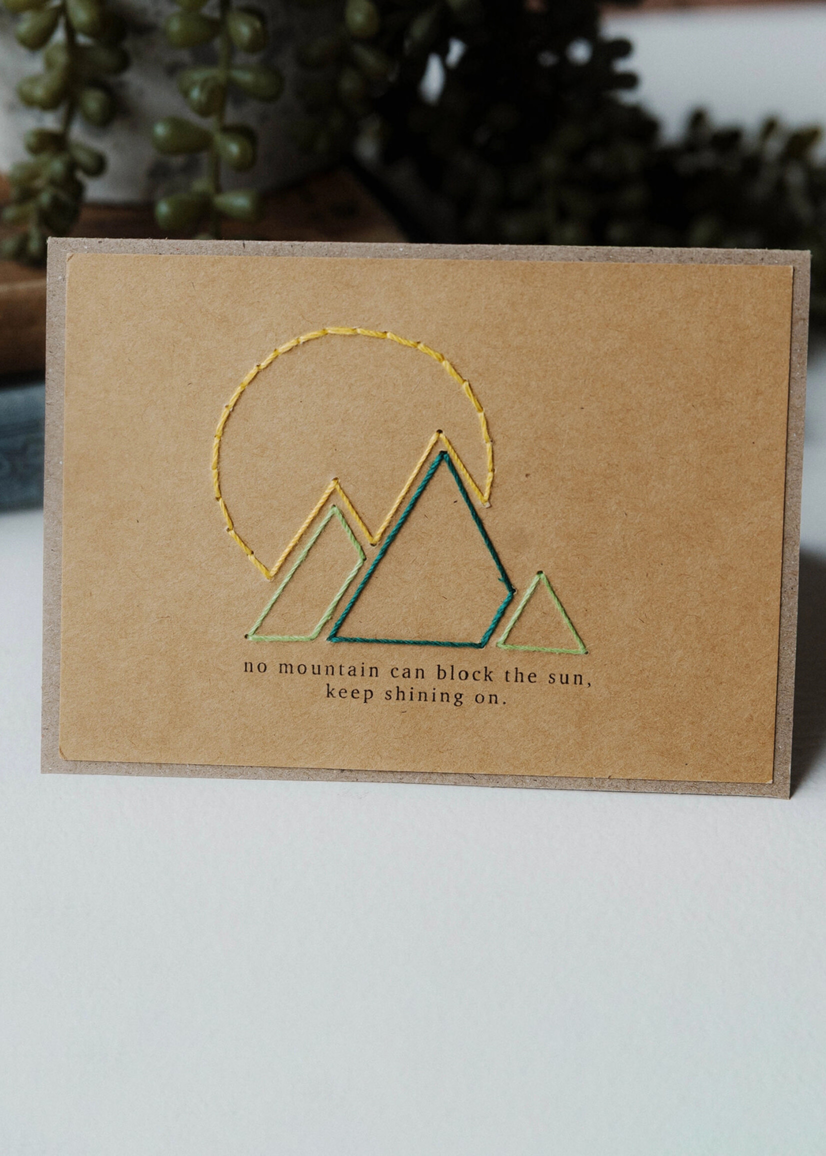 Rosie's Boutique Haiti Mountains Handstitched Card