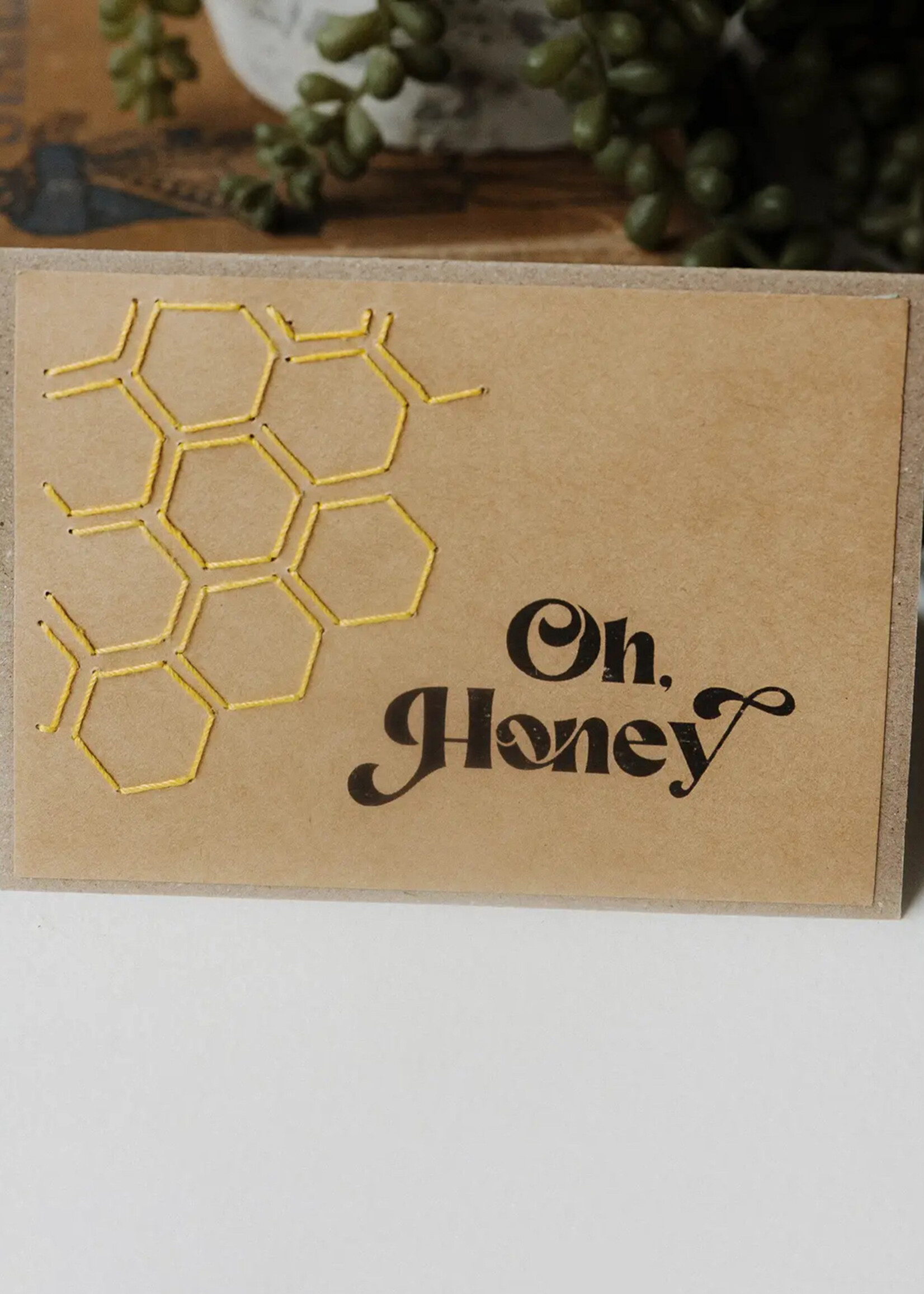 Rosie's Boutique Haiti Oh, Honey Bee Handstitched Card