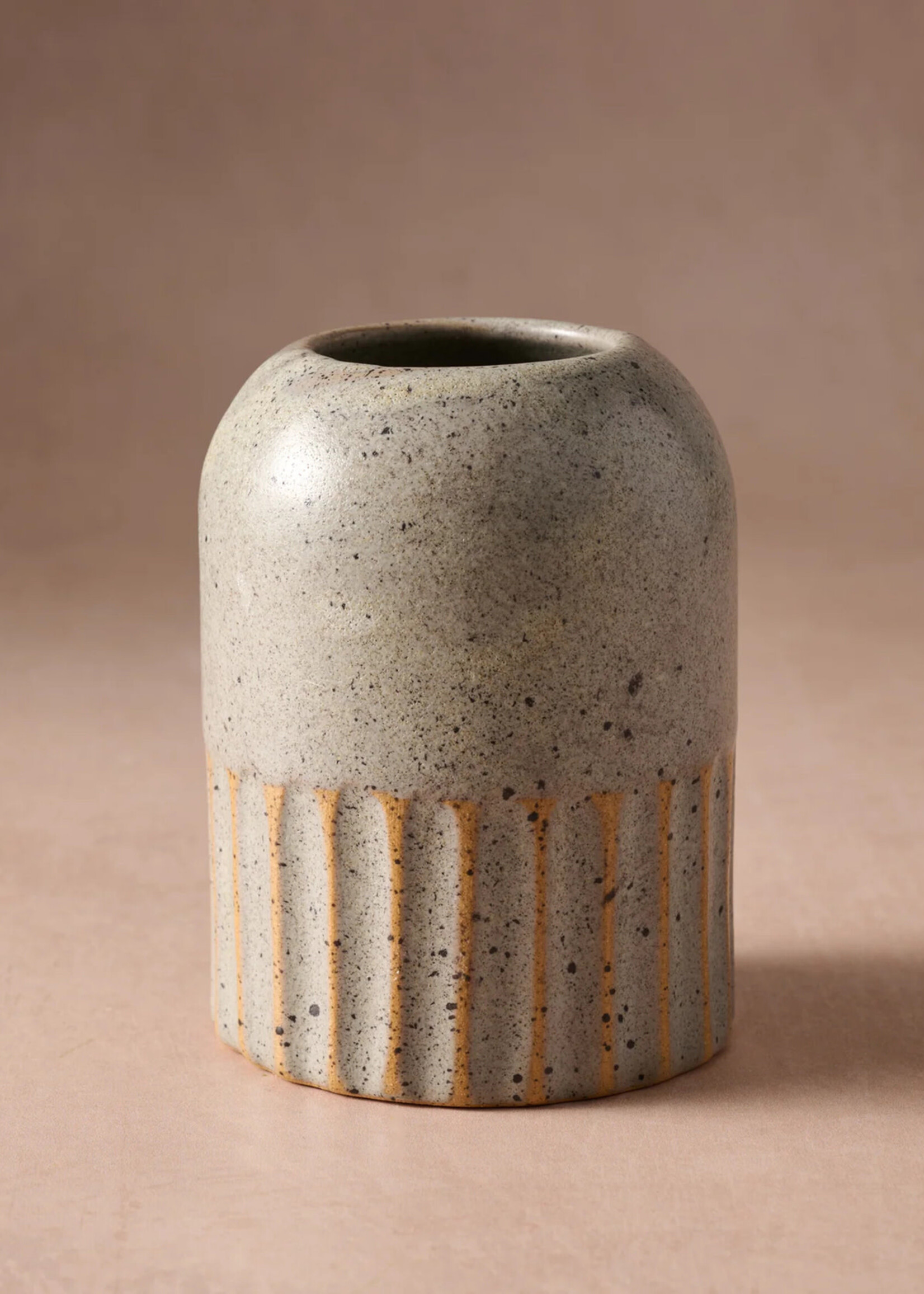 Ten Thousand Villages Sundara Fluted Ceramic Vase