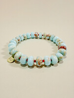 Ethic Goods Shoushan Rondelle Gemstone Beaded Bracelet