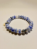 Ethic Goods Lapis Rondelle Gemstone Beaded Bracelet