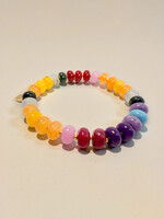 Ethic Goods Harvest Rainbow Rondelle Gemstone Beaded Bracelet