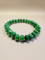 Ethic Goods Green Jade Rondelle Gemstone Beaded Bracelet