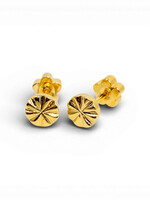 Ethic Goods Tiny Gold Sunburst Stud Earrings