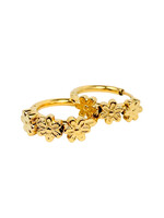 Ethic Goods Gold Daisy Flower Hoop Earrings [18K Gold]