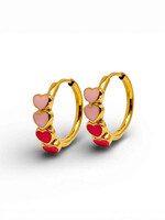 Ethic Goods Ombre Heart Hoop Earrings [18K Gold]