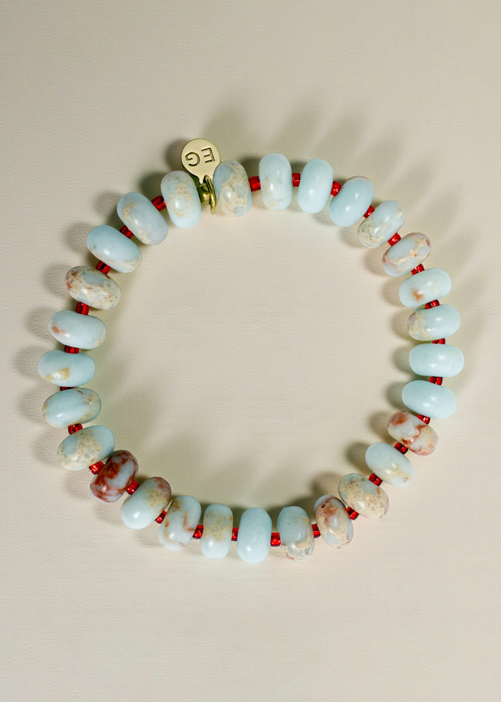 Ethic Goods Shoushan Rondelle Gemstone Beaded Bracelet