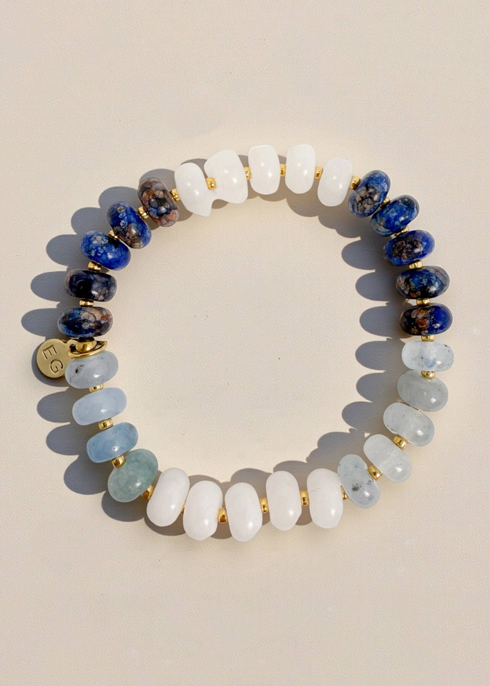 Ethic Goods Pacific Rondelle Gemstone Beaded Bracelet
