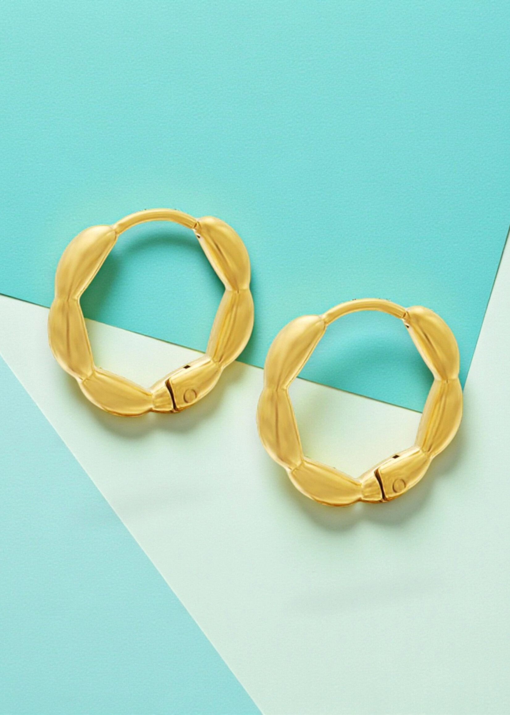 Ethic Goods Beaded Hoop Earrings [18K Gold]