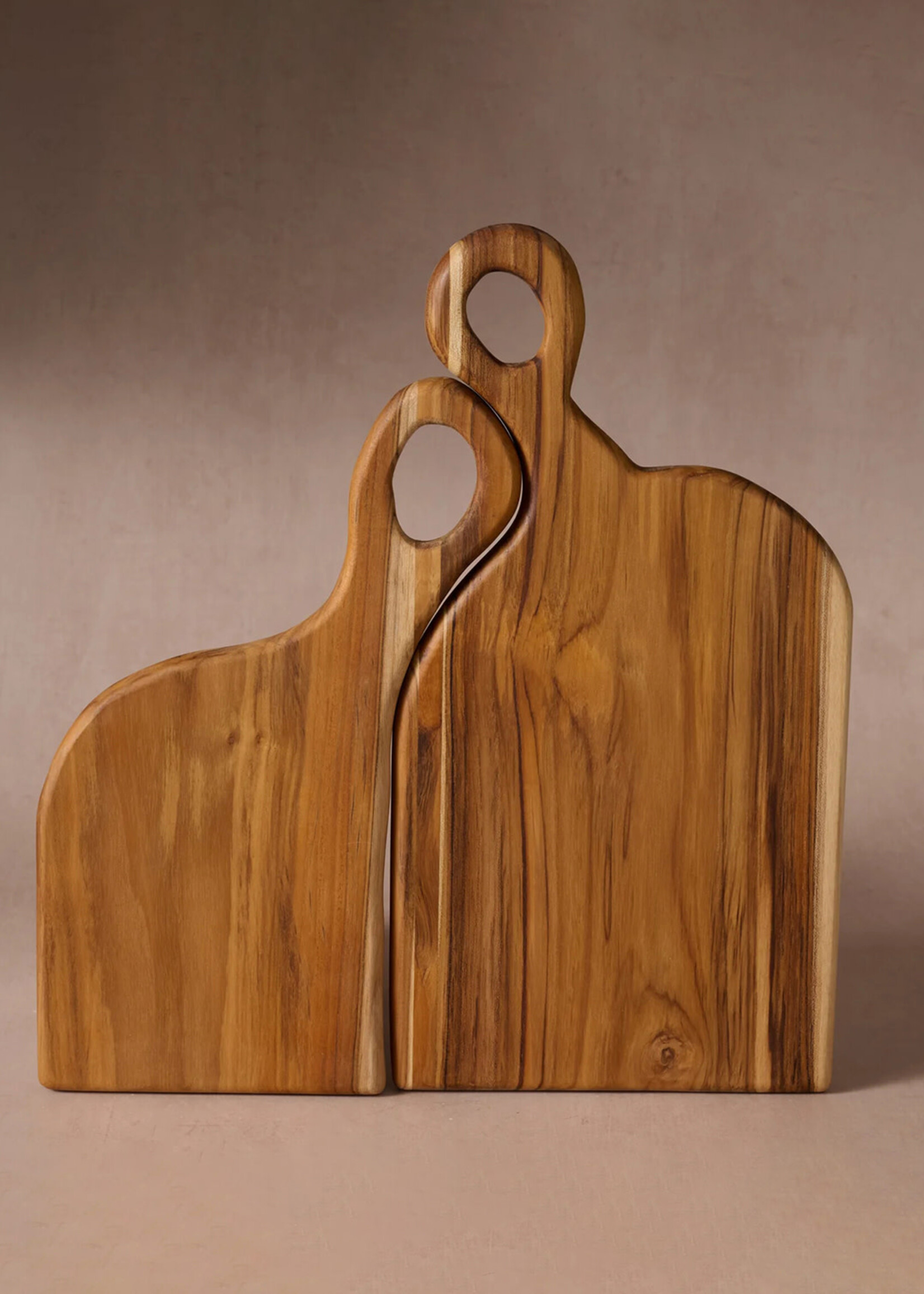Ten Thousand Villages Amor Teak Cutting Board Duo