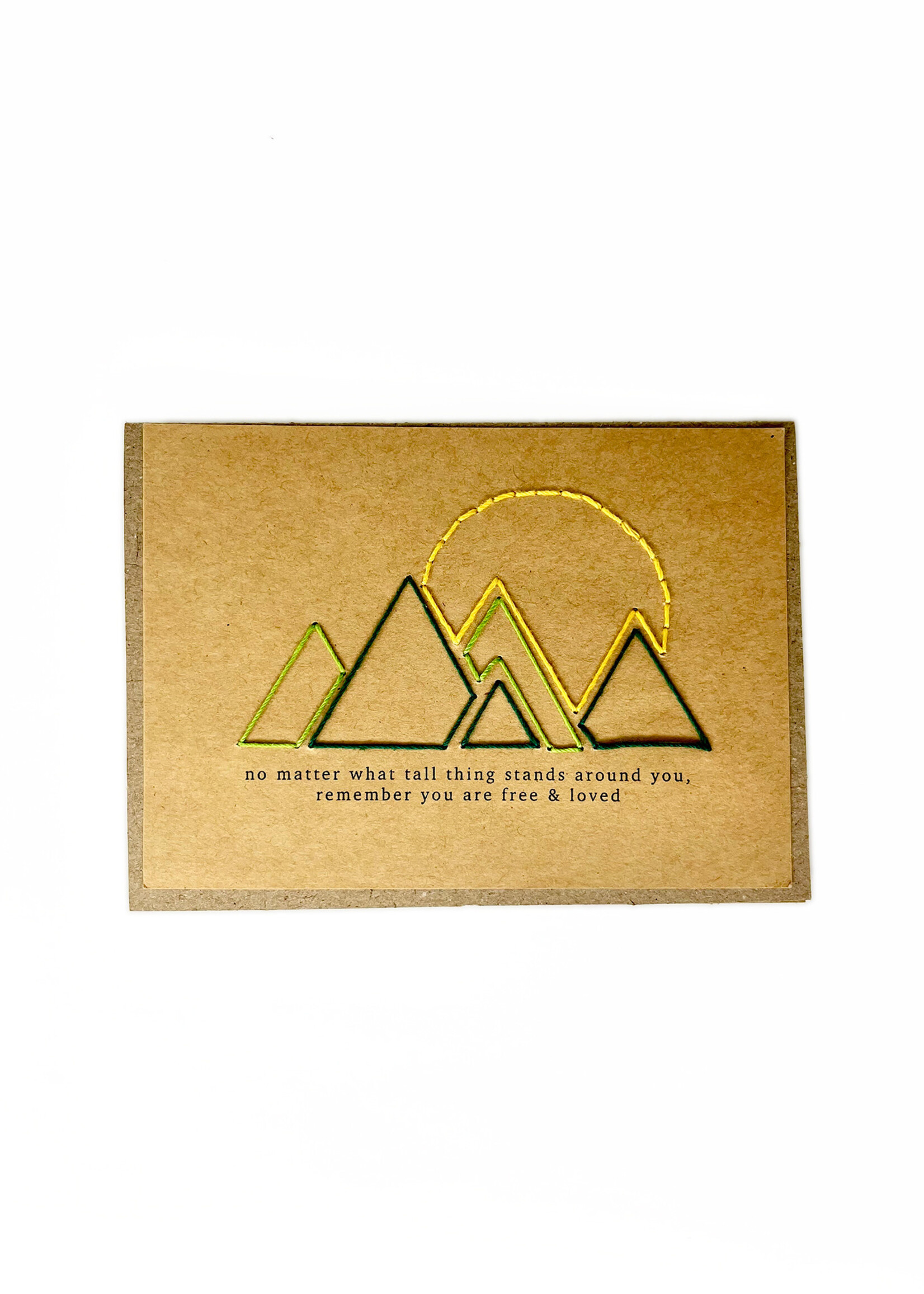 Rosie's Boutique Haiti Mountains Handstitched Card