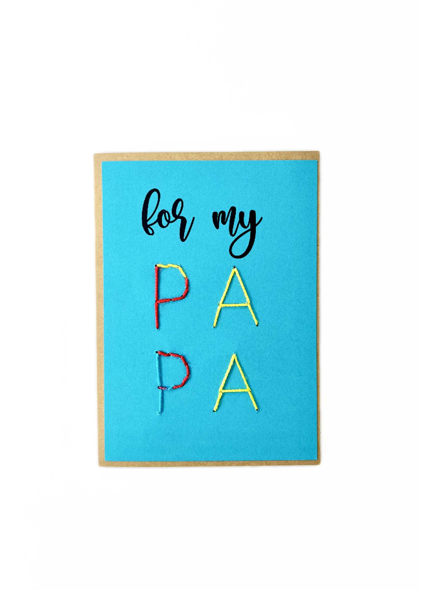 Rosie's Boutique Haiti For My Papa Handstitched Card