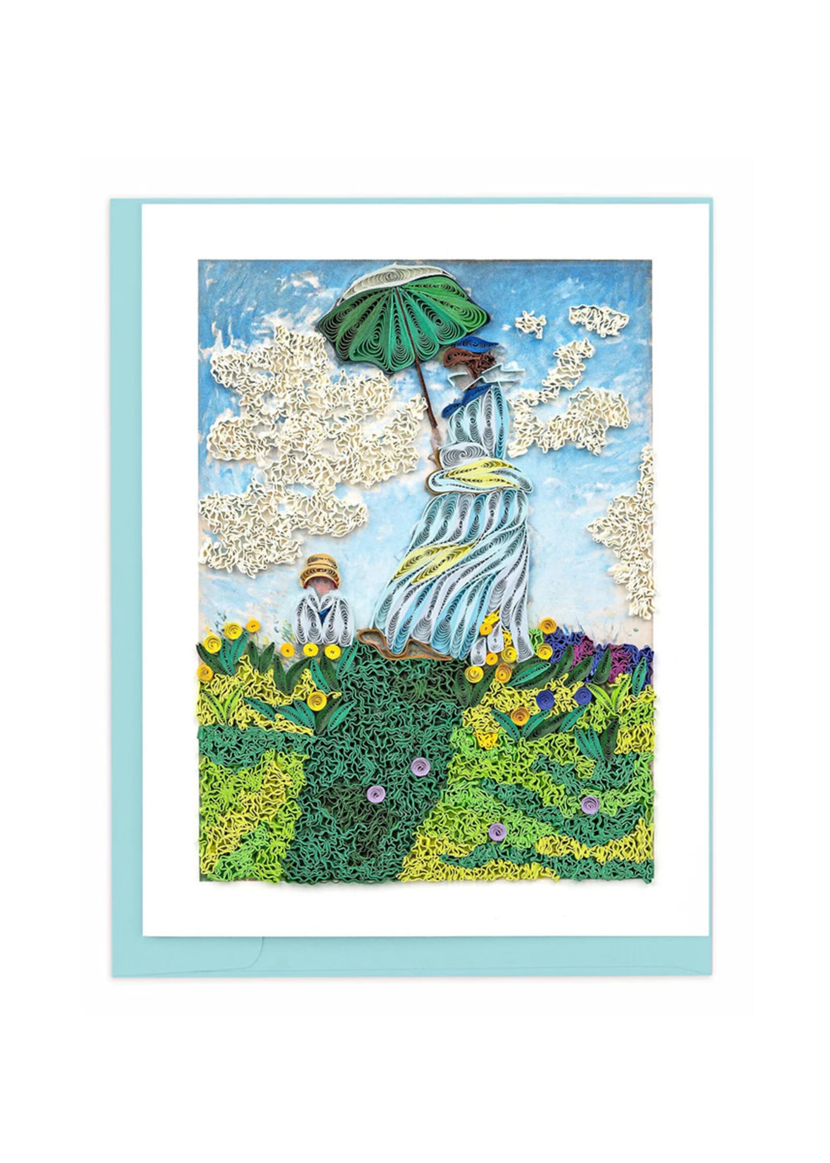 Quilling Cards Women with a Parasol - Artist Series Quilling Card