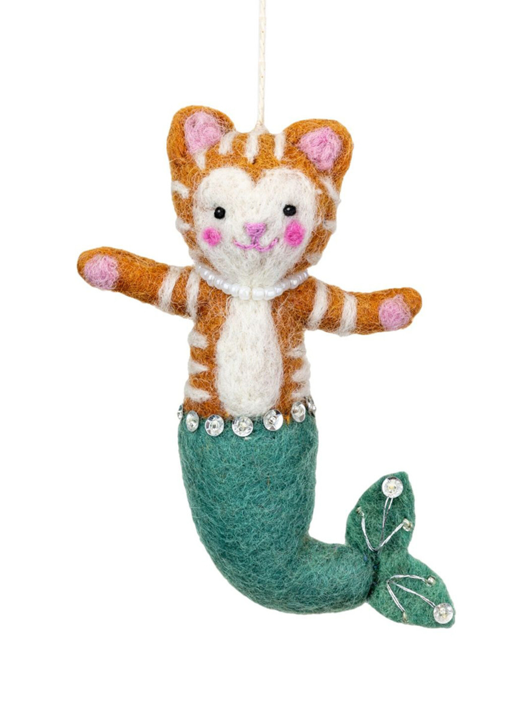 dZi Tabby Purrmaid - Felt Cat Mermaid