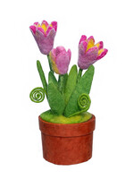dZi Felt Potted Plant Tulip Trio