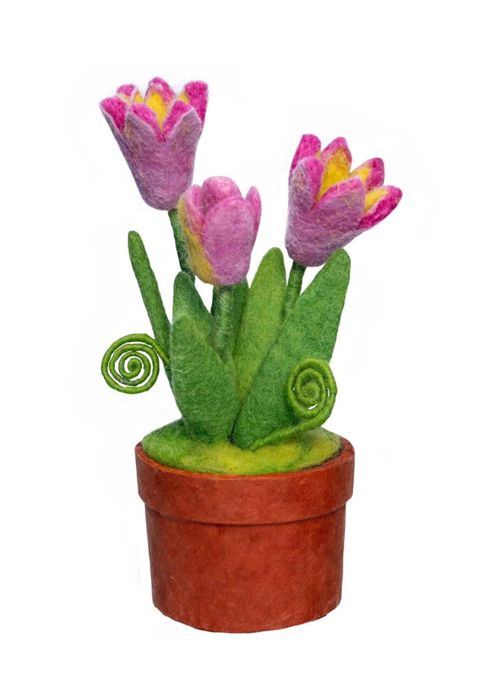 dZi Felt Potted Plant Tulip Trio