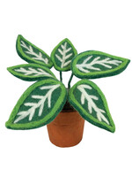 dZi Potted Felt Zebra Plant