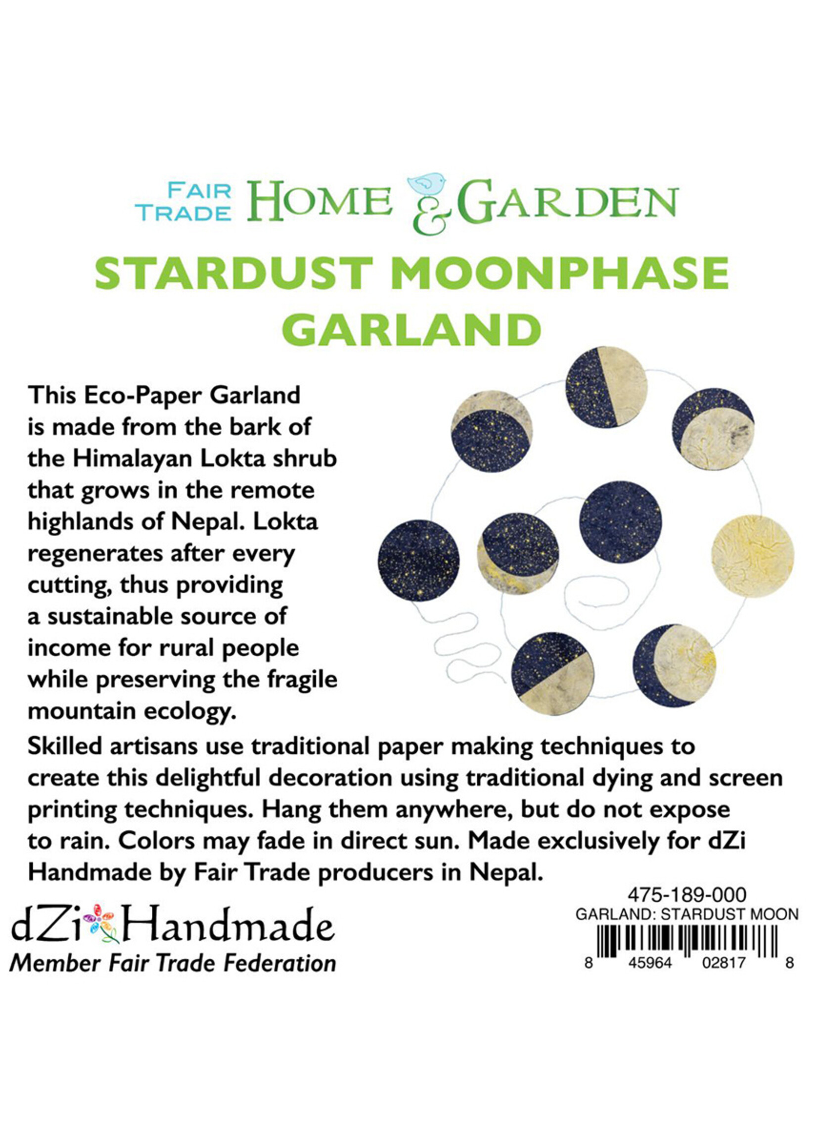 dZi Stardust Moon Phase Paper Garland