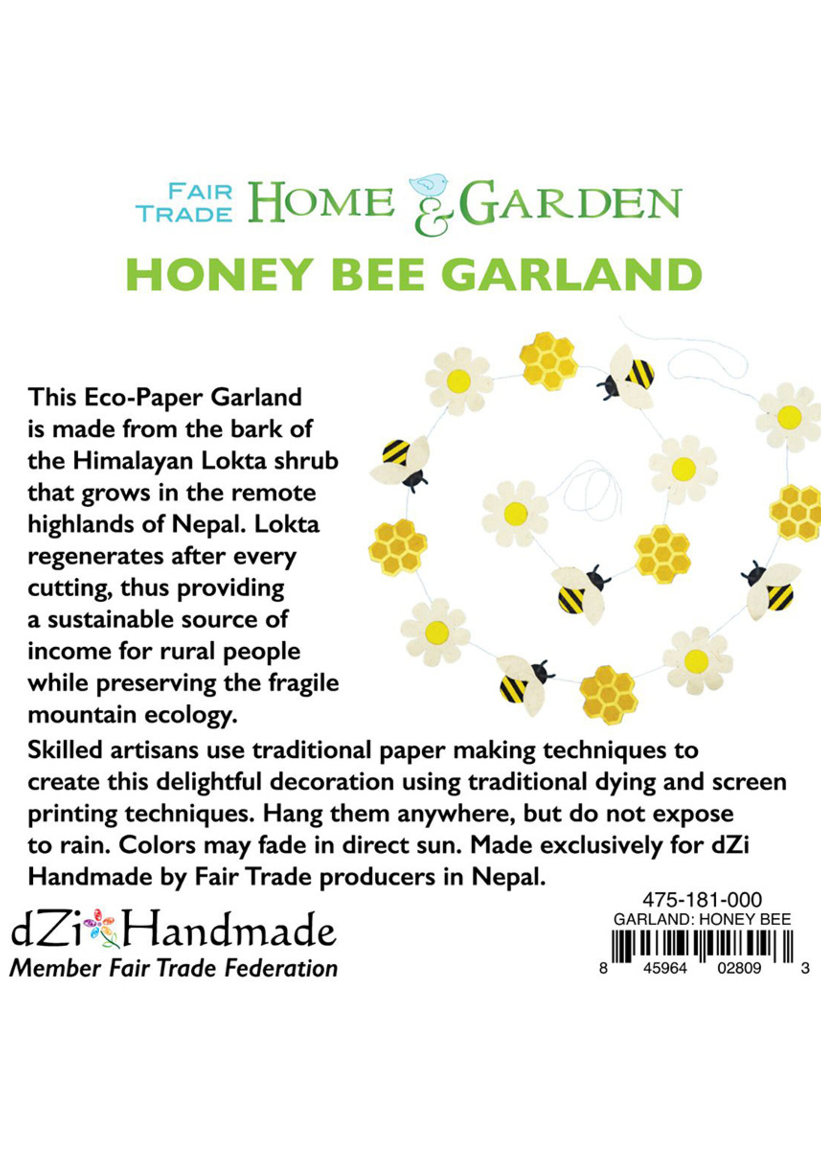 dZi Honey Bee Paper Garland