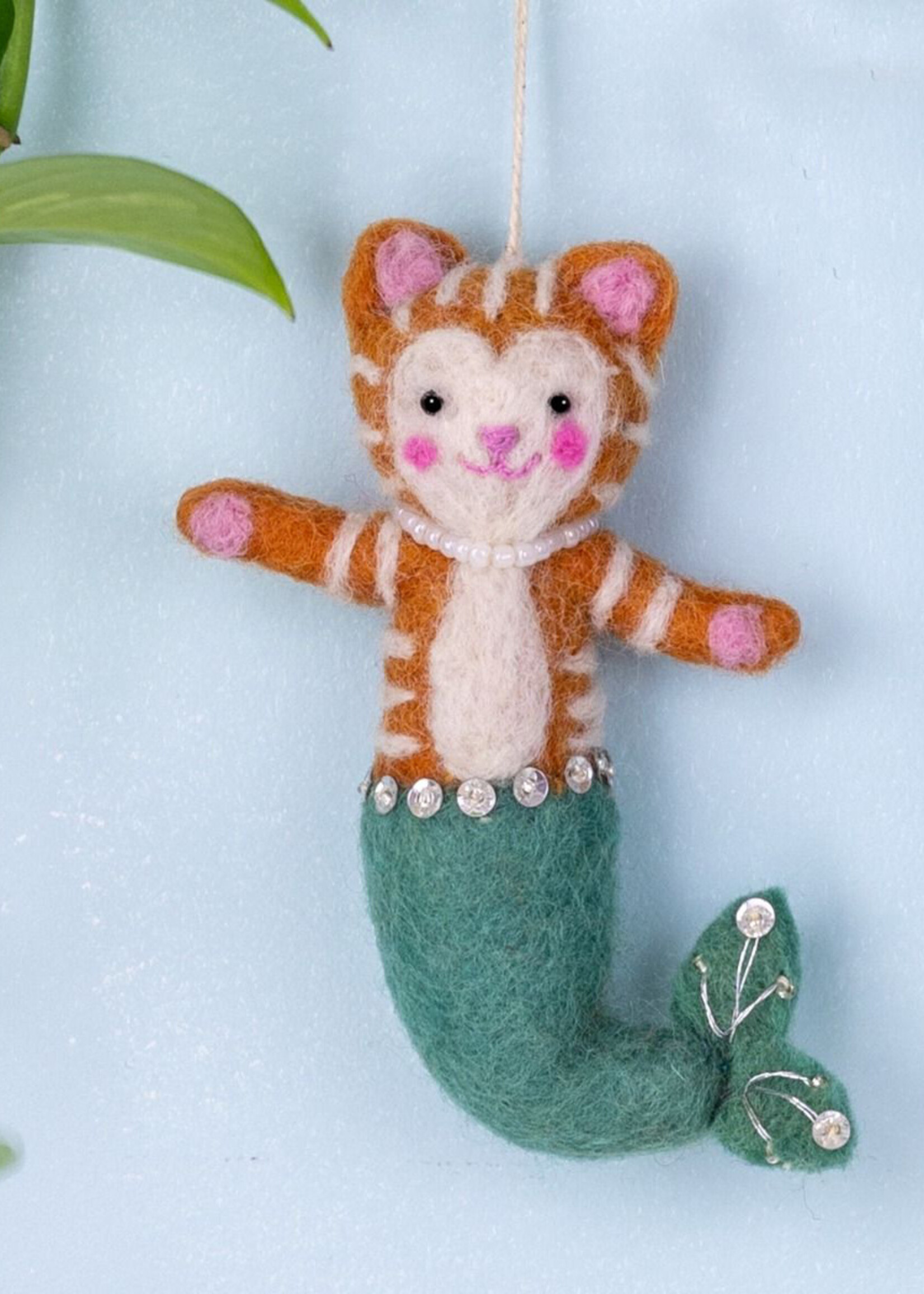 dZi Tabby Purrmaid - Felt Cat Mermaid