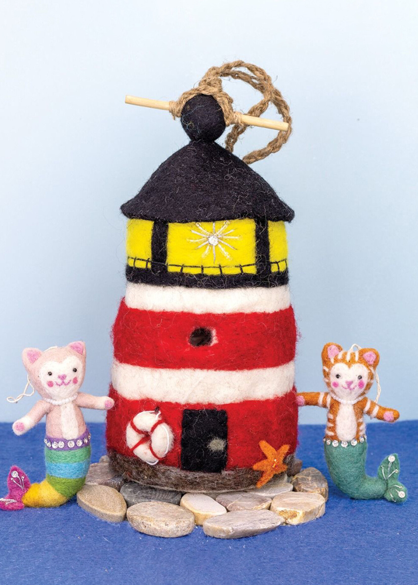 dZi Tabby Purrmaid - Felt Cat Mermaid