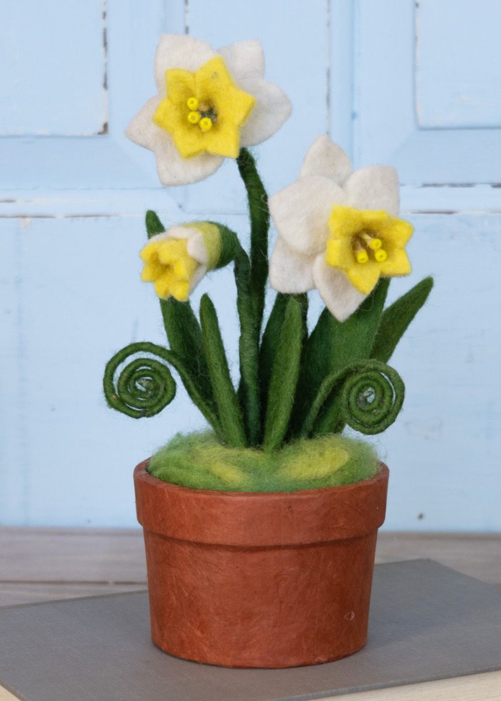 dZi Felt Potted Plant Daffodil Trio