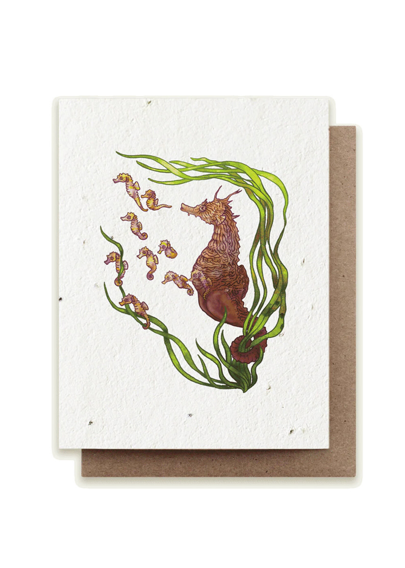 Small Victories Seahorse Father Plantable Card